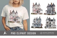 Watercolor Victorian House Clipart Product Image 1