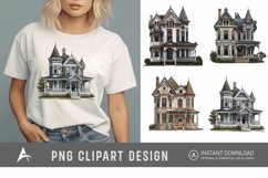 Watercolor Victorian House Clipart Product Image 1