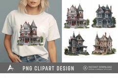 Watercolor Victorian House Clipart Product Image 1