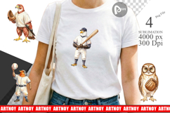 Vintage Bird Baseball Sublimation Product Image 1