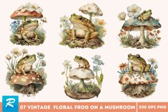 Frog Svg, Cute Frog, Frog On Mushroom, Floral Frog, Flower Frog, Floral Mushroom, Flower Mushroom, Vintage Frog, Vintage Mushroom, Goblincore Svg, Frog Clipart ,Spring, Cottagecore Shirt, Cottage Core Png, Daisy Svg, Daisies Svg, Frog And Toad, Fairycore 