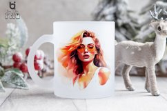 Watercolor Vintage Girl Sublimation PNG Clipart Product Image 3