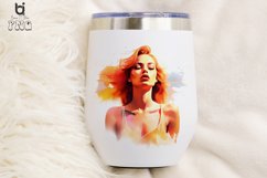 Watercolor Vintage Girl Sublimation PNG Clipart Product Image 5