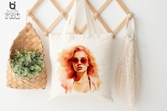 Watercolor Vintage Girl Sublimation PNG Clipart Product Image 6