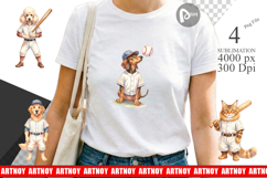 Vintage Pet Animal Baseball Sublimation Product Image 1