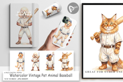 Pet Animal Baseball Digital Paper Product Image 1