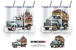 Watercolor Pickup Truck | Tumbler Sublimation Wrap Product Image 2