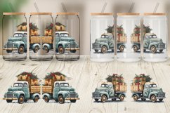 Watercolor Pickup Truck Glass Can Wraps Product Image 3