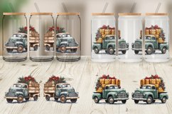 Watercolor Pickup Truck Glass Can Wraps Product Image 4