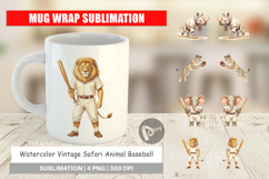 Safari Animal Baseball Mug Wrap Product Image 1