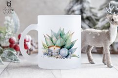 Watercolor Vintage Succulents Sublimation PNG Clipart Product Image 3