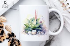 Watercolor Vintage Succulents Sublimation PNG Clipart Product Image 4