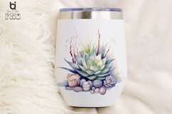 Watercolor Vintage Succulents Sublimation PNG Clipart Product Image 6
