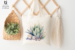 Watercolor Vintage Succulents Sublimation PNG Clipart Product Image 7