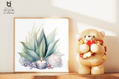 Watercolor Vintage Succulents Sublimation PNG Clipart Product Image 8