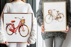 Vintage Surrey Bicycle Watercolor Clipart Bundle Product Image 3
