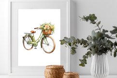 Vintage Surrey Bicycle Watercolor Clipart Bundle Product Image 6