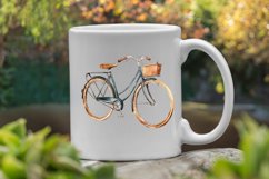 Vintage Surrey Bicycle Watercolor Clipart Bundle Product Image 4