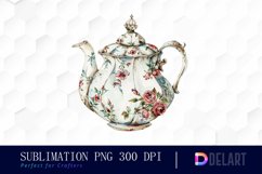 Vintage Teapot Sublimation PNG Clipart Product Image 1