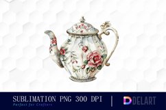Vintage Teapot Illustration Clipart Product Image 1