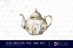 Vintage Teapot Illustration Clipart Product Image 1