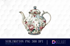 Vintage Teapot Illustration Clipart Product Image 1