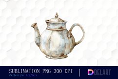 Vintage Teapot Sublimation PNG Clipart Product Image 1