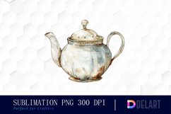 Vintage Teapot Illustration Clipart Product Image 1