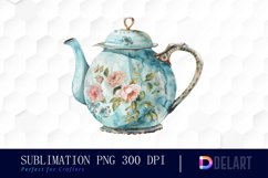 Vintage Teapot Illustration Clipart Product Image 1
