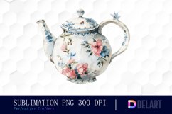Vintage Teapot Sublimation PNG Clipart Product Image 1