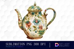 Vintage Teapot Illustration Clipart Product Image 1
