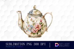 Vintage Teapot Illustration Clipart Product Image 1