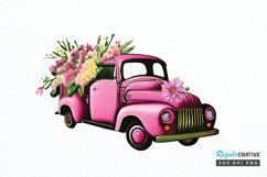 Watercolor Vintage Truck PNG Clipart Product Image 1
