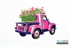 Watercolor Vintage Truck PNG Clipart Product Image 1