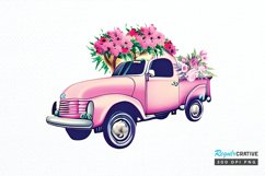 Watercolor Vintage Truck PNG Clipart Product Image 1