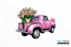 Watercolor Vintage Truck PNG Clipart Product Image 1