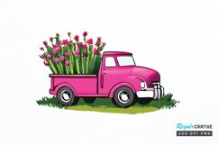 Watercolor Vintage Truck PNG Clipart Product Image 1