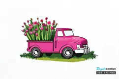 Watercolor Vintage Truck PNG Clipart Product Image 1