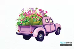 Watercolor Vintage Truck PNG Clipart Product Image 1