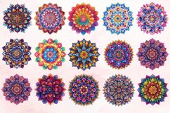 Watercolor Vivid Mandala Clipart Bundle Product Image 3