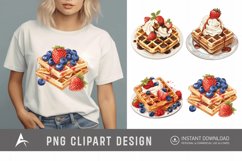 Watercolor Waffle Clipart Product Image 1