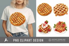 Watercolor Waffle Clipart Product Image 1