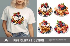 Watercolor Waffles Breakfast Clipart Product Image 1
