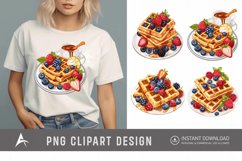 Watercolor Waffles Breakfast Clipart Product Image 1