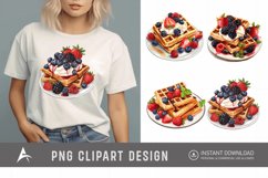 Watercolor Waffles Breakfast Clipart Product Image 1