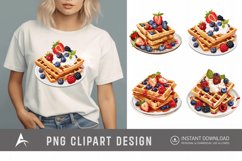Watercolor Waffles Breakfast Clipart Product Image 1
