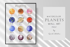 Watercolor Planets - Printable Wall Art - Educational poster Product Image 1