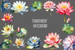 Watercolor Water Lily Clipart
