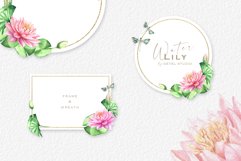 Watercolor flower wreath frame PNG