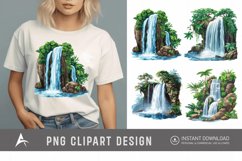 Watercolor Waterfall Clipart Product Image 1